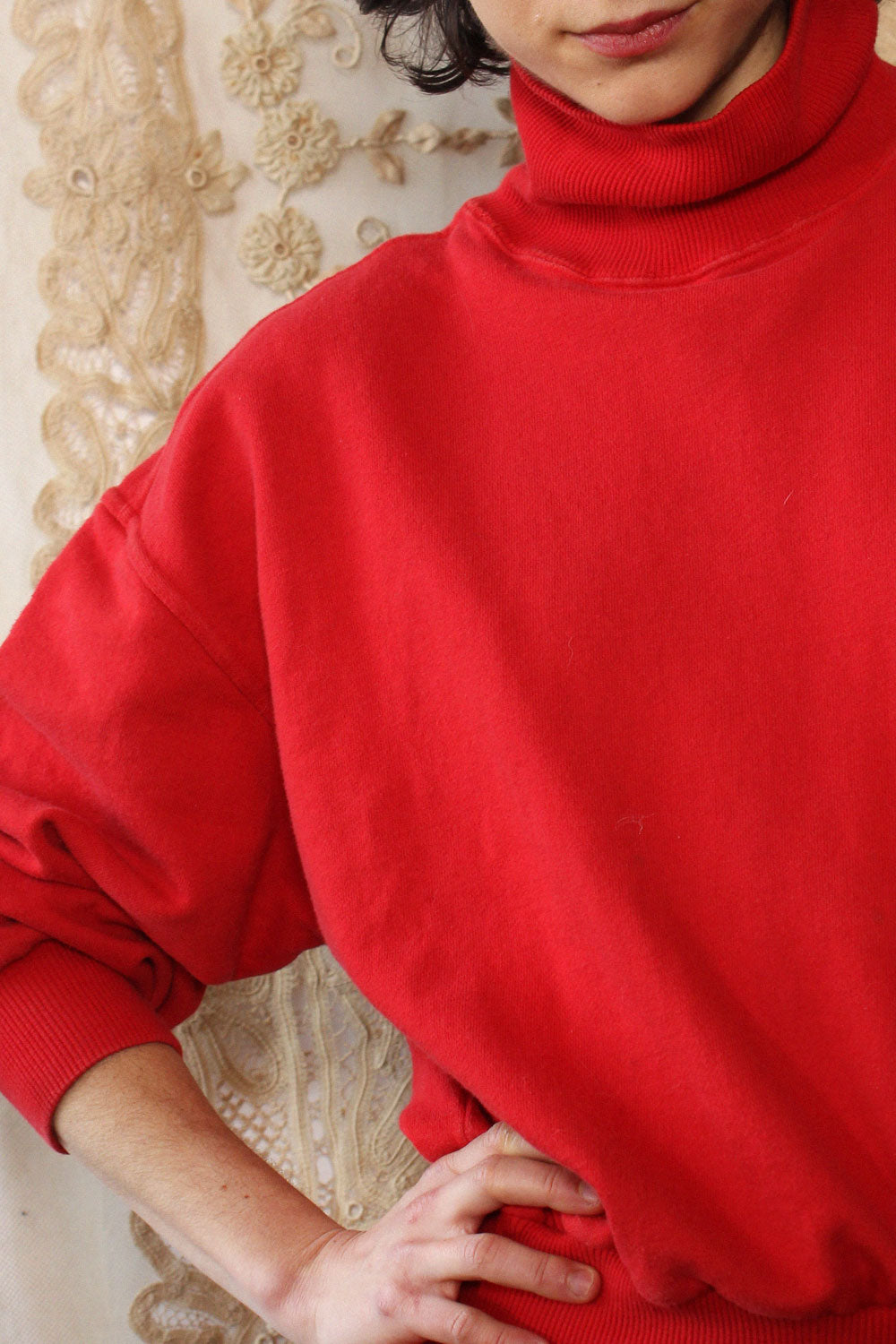 Red Sweatshirt Mini Dress XS/S