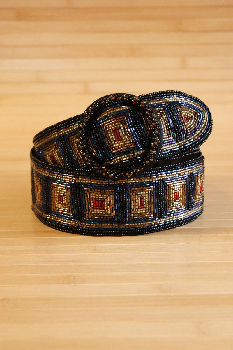Geo Beaded Belt
