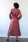 1940s Chinoiserie Robe Dress M