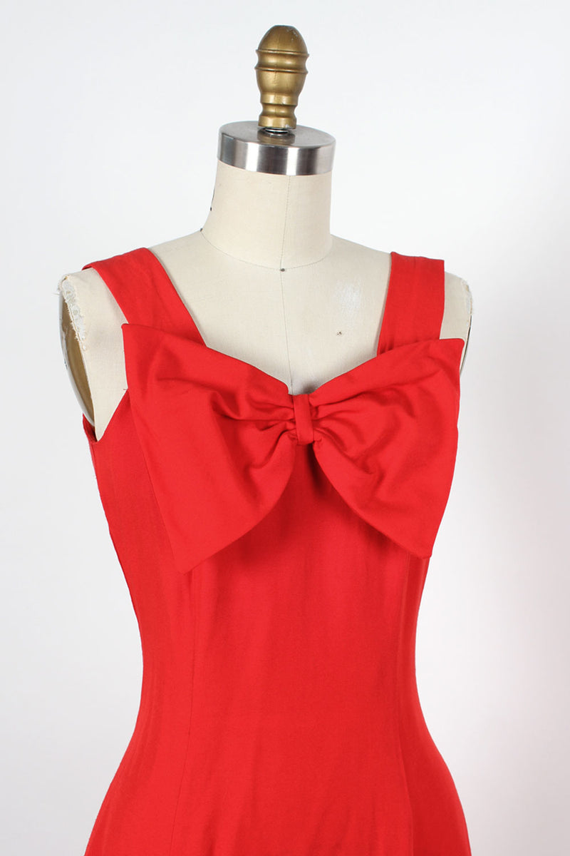 Little Red Bow Dress XS