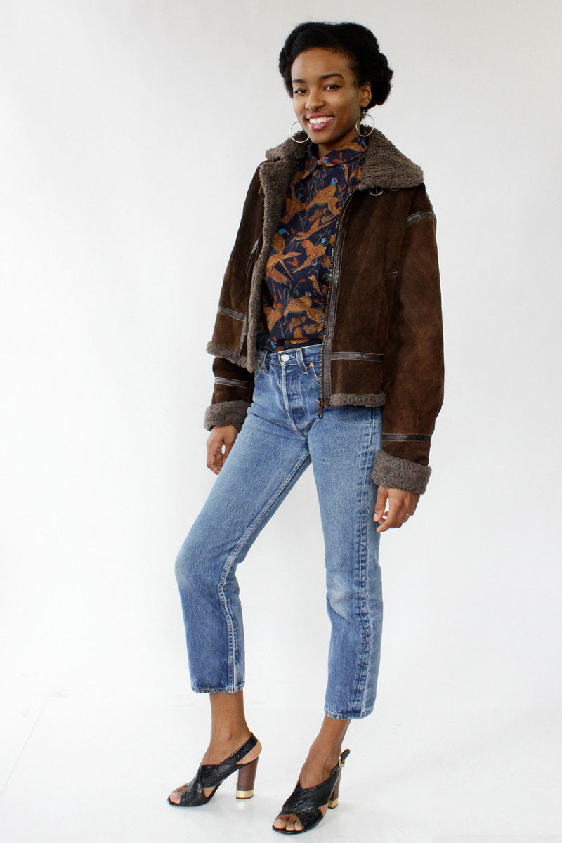 Mieka Sherpa Suede Coat S/M