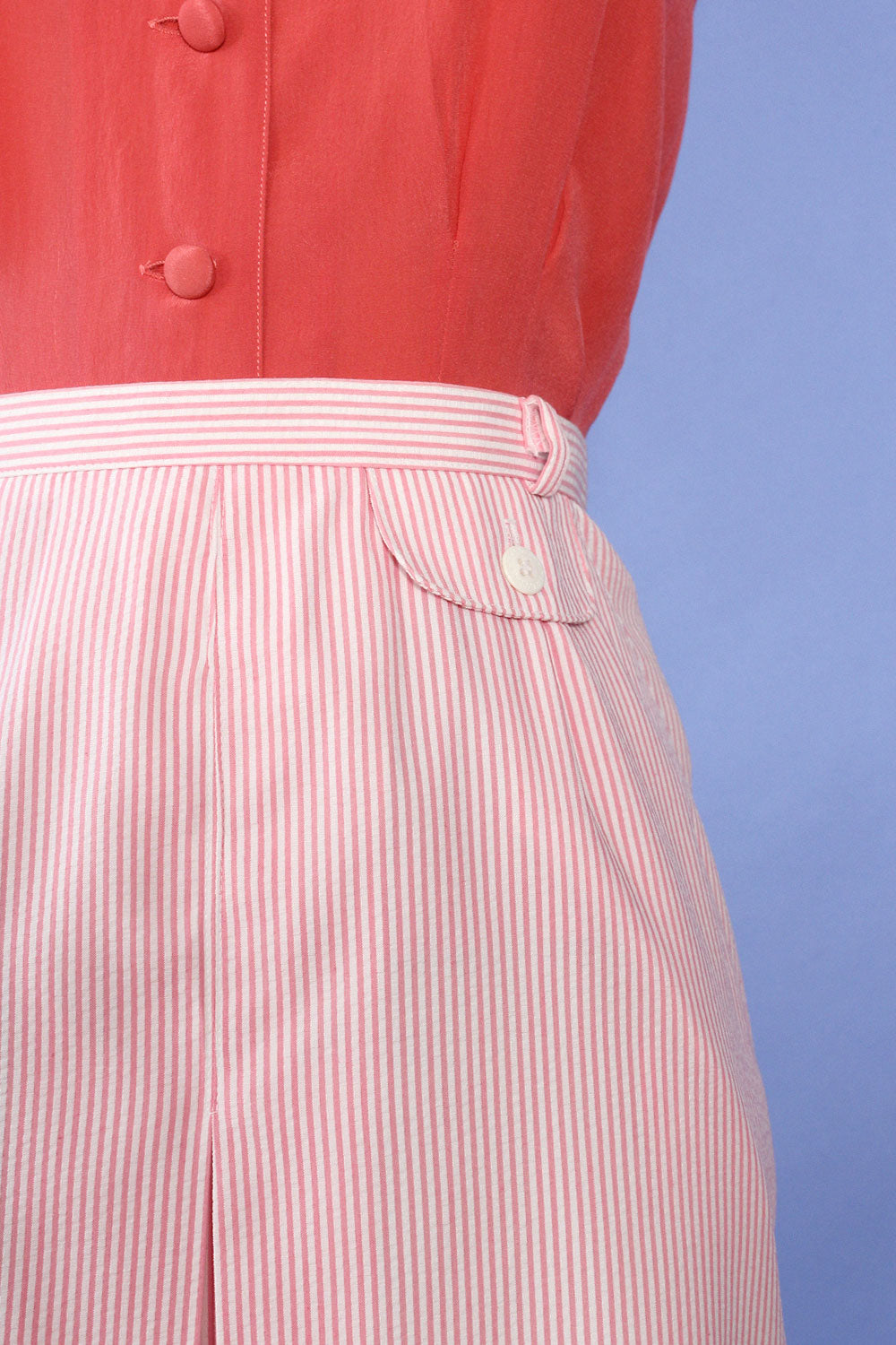 Seersucker Stripe Skirt S