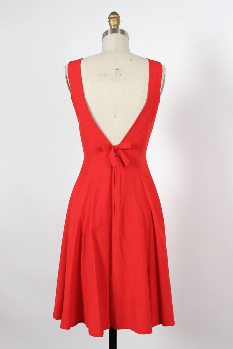 Little Red Bow Dress XS