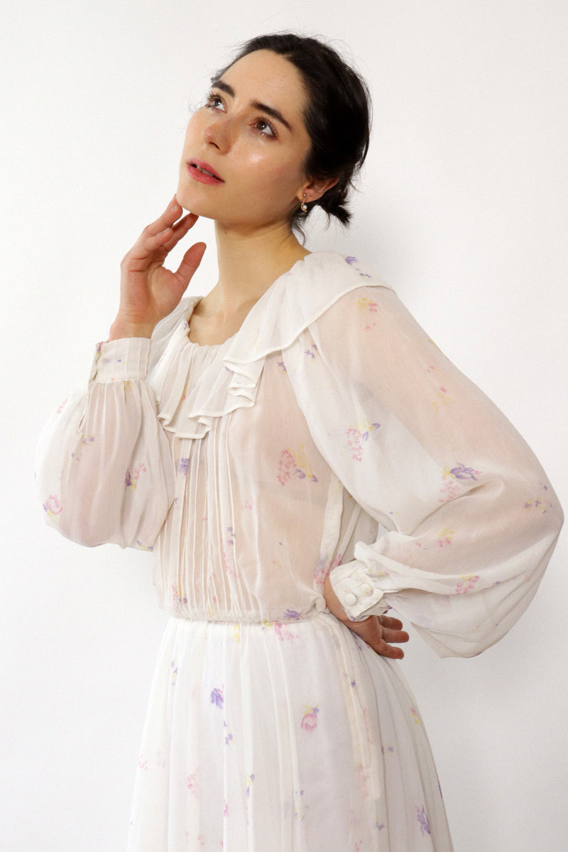 Nipon Soft Sheer Floral Dress XS/S