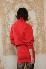Red Sweatshirt Mini Dress XS/S