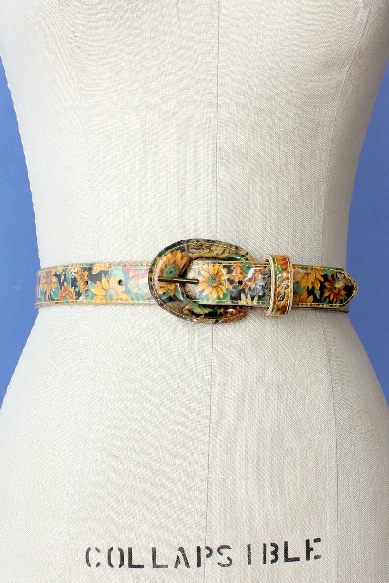 Feline Floral Novelty Belt
