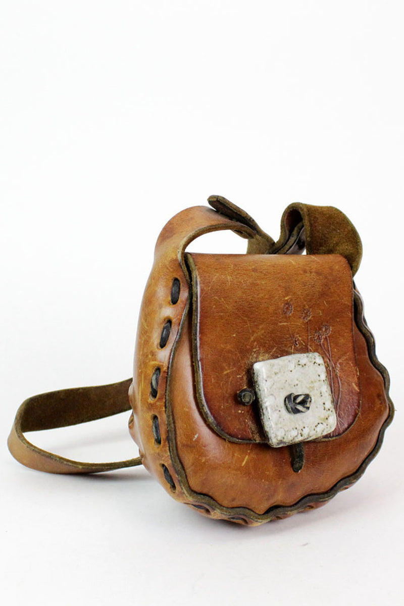 glazed leather crossbody