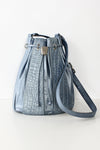 Blue Pearlescent Bucket Bag