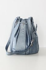 Blue Pearlescent Bucket Bag
