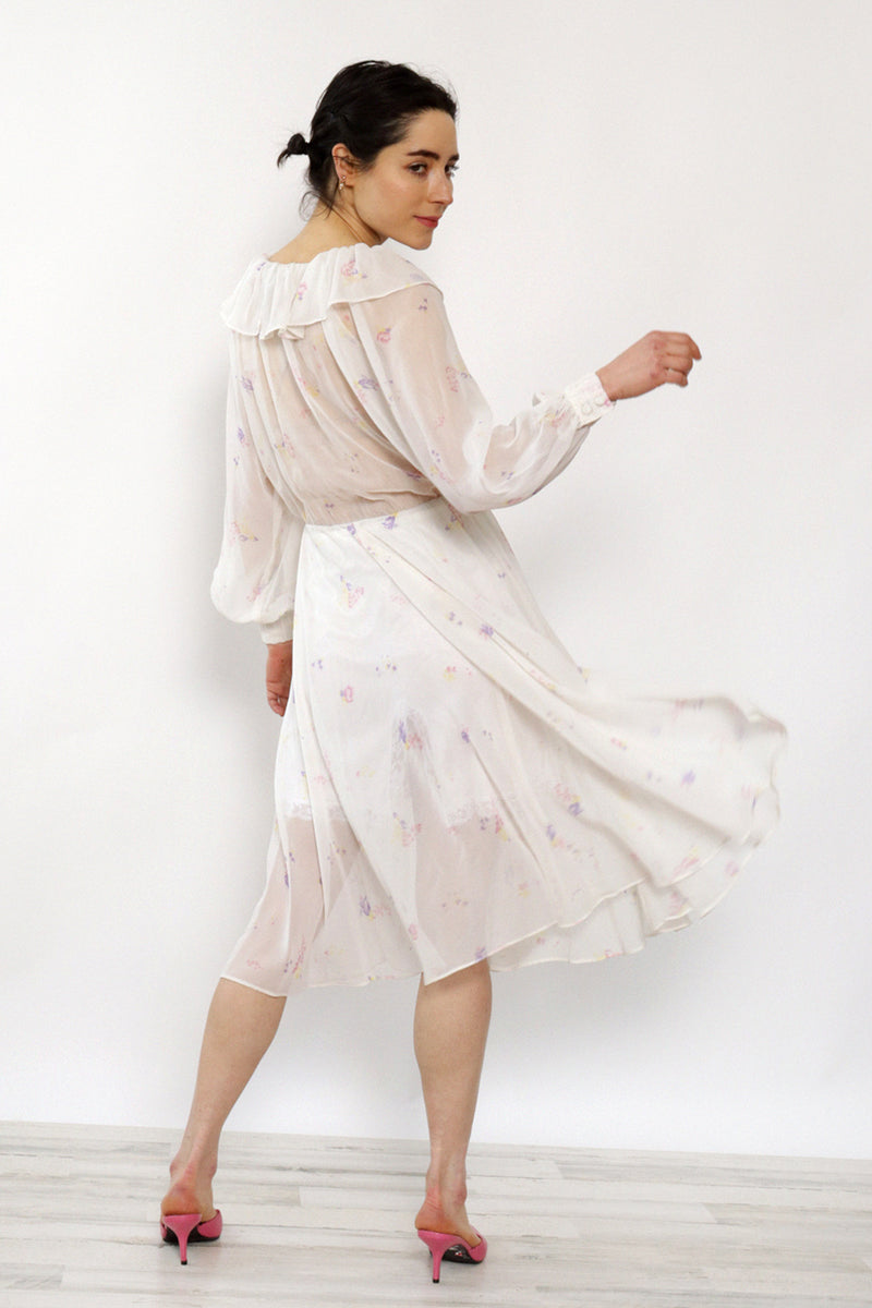 Nipon Soft Sheer Floral Dress XS/S