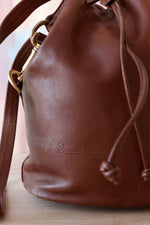 Chestnut Leather Bucket Sling Bag