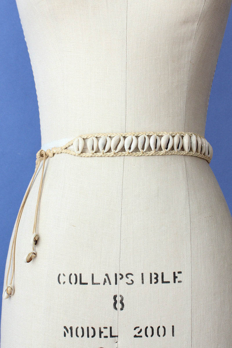 Cowrie Shell Tie Belt
