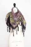 Indian Silk Tassel Scarf • L
