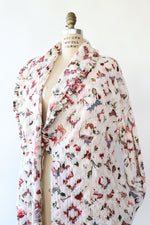 Floral Chenille Belted Robe M/L