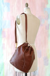 Chestnut Leather Bucket Sling Bag