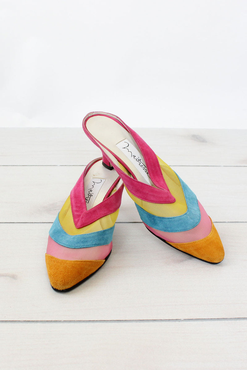 Juicy Fruit Mesh Mules 6 1/2