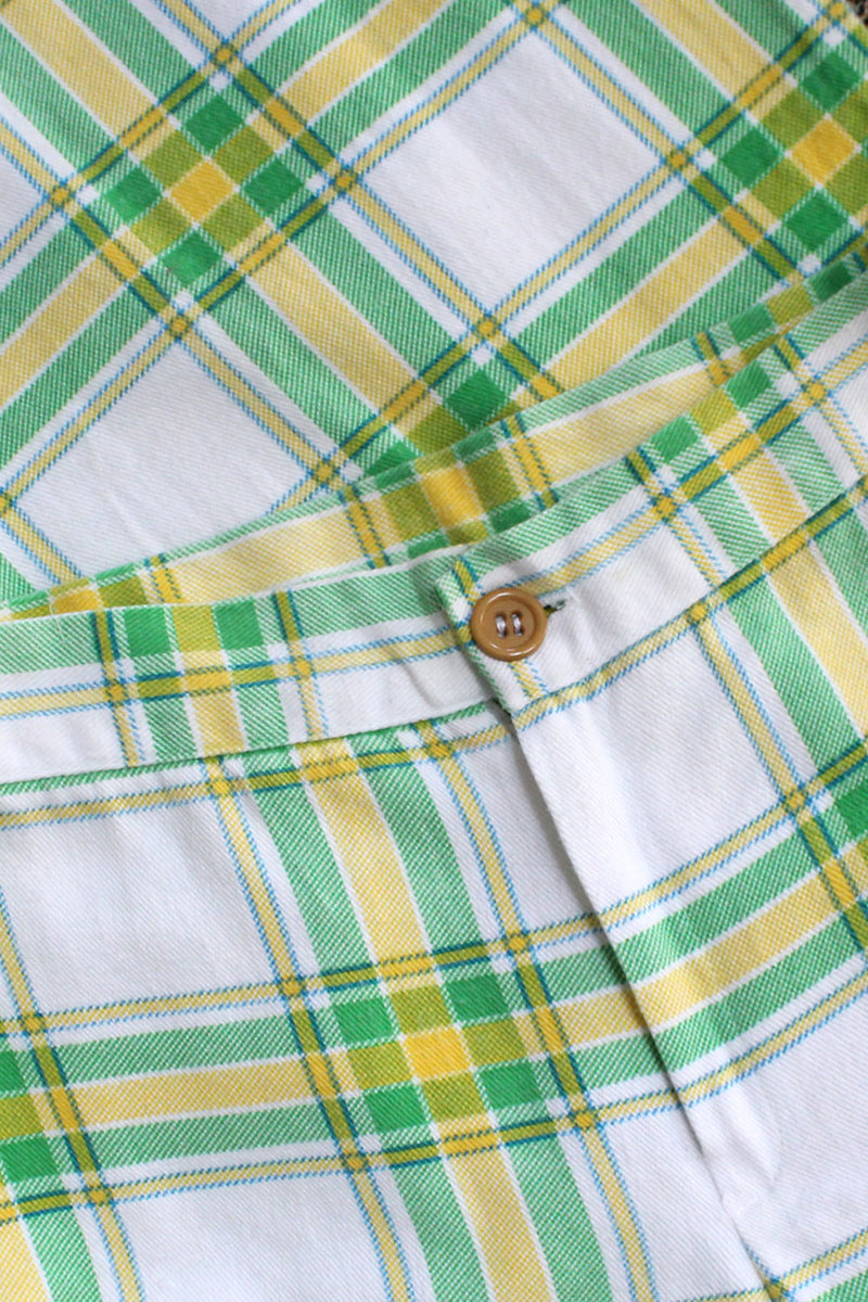 Lime Plaid Elephant Bells S/M