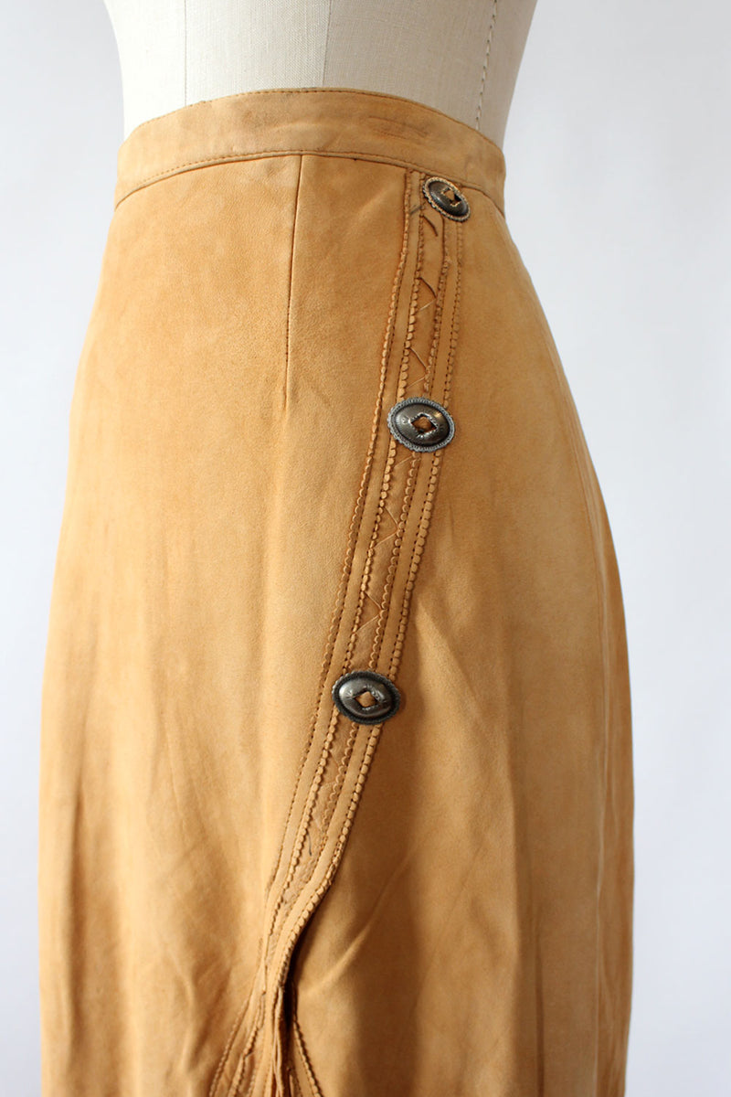 Deerskin Fringe Conch Skirt S/M