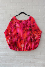 Neon Aloha Pleated Poncho OS