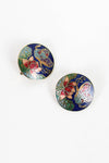Butterfly Cloisonne Clip Earrings