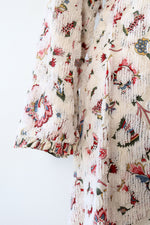 Floral Chenille Belted Robe M/L