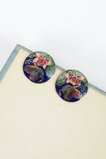 Butterfly Cloisonne Clip Earrings