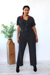 Graphic Polka Dot Jumpsuit L