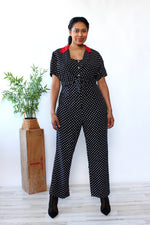 Graphic Polka Dot Jumpsuit L