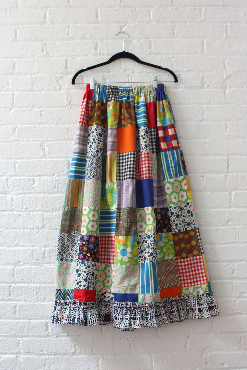Cotton Patchwork Play Skirt XS-L