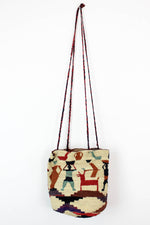 Folk Art Woven Bucket Bag