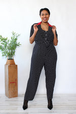 Graphic Polka Dot Jumpsuit L