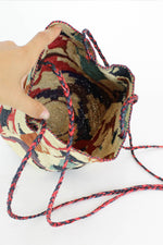 Folk Art Woven Bucket Bag