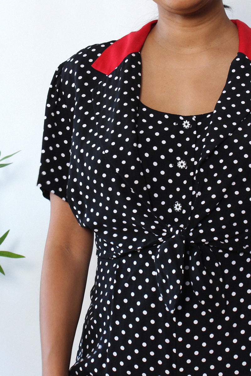 Graphic Polka Dot Jumpsuit L