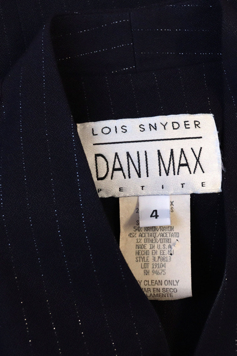 Navy Silver Pinstripe Suit XS/S