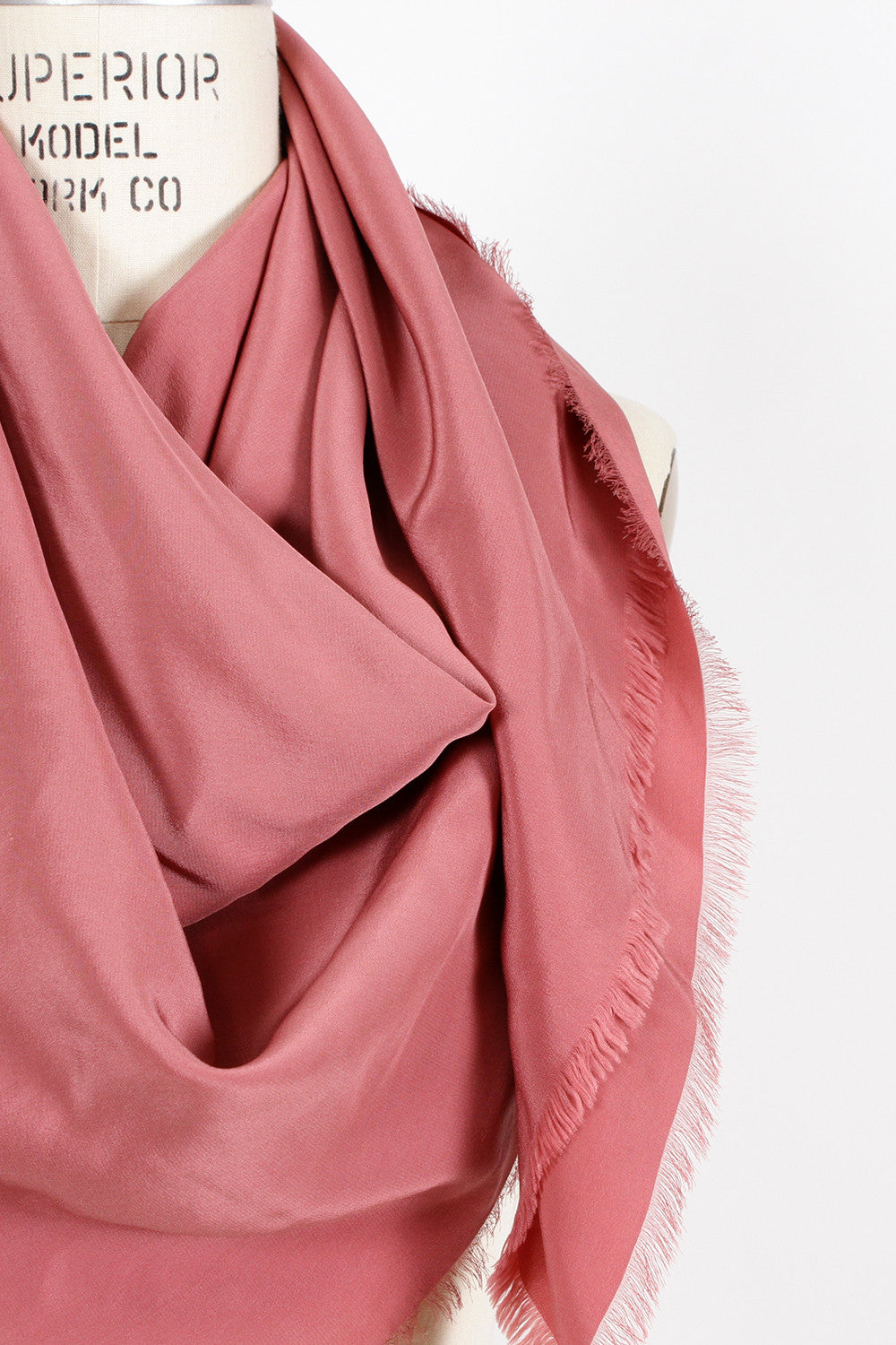 Dusty Rose Calvin Klein Silk Scarf • L
