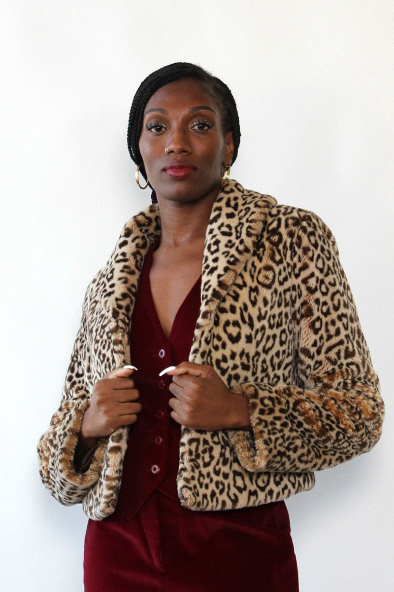 Leopard Faux Fur Chubby XS/S