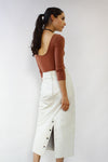White Hot Leather Skirt XS