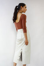 White Hot Leather Skirt XS