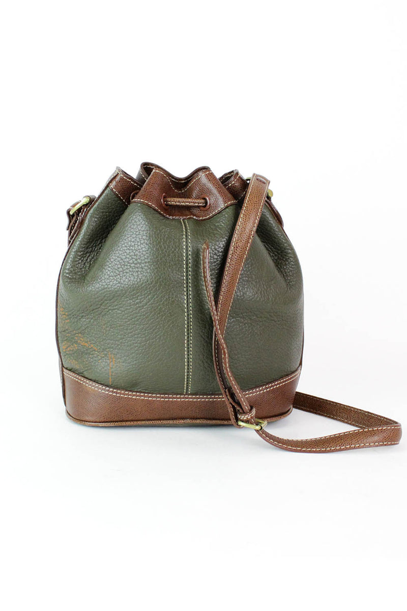 forest green leather purse