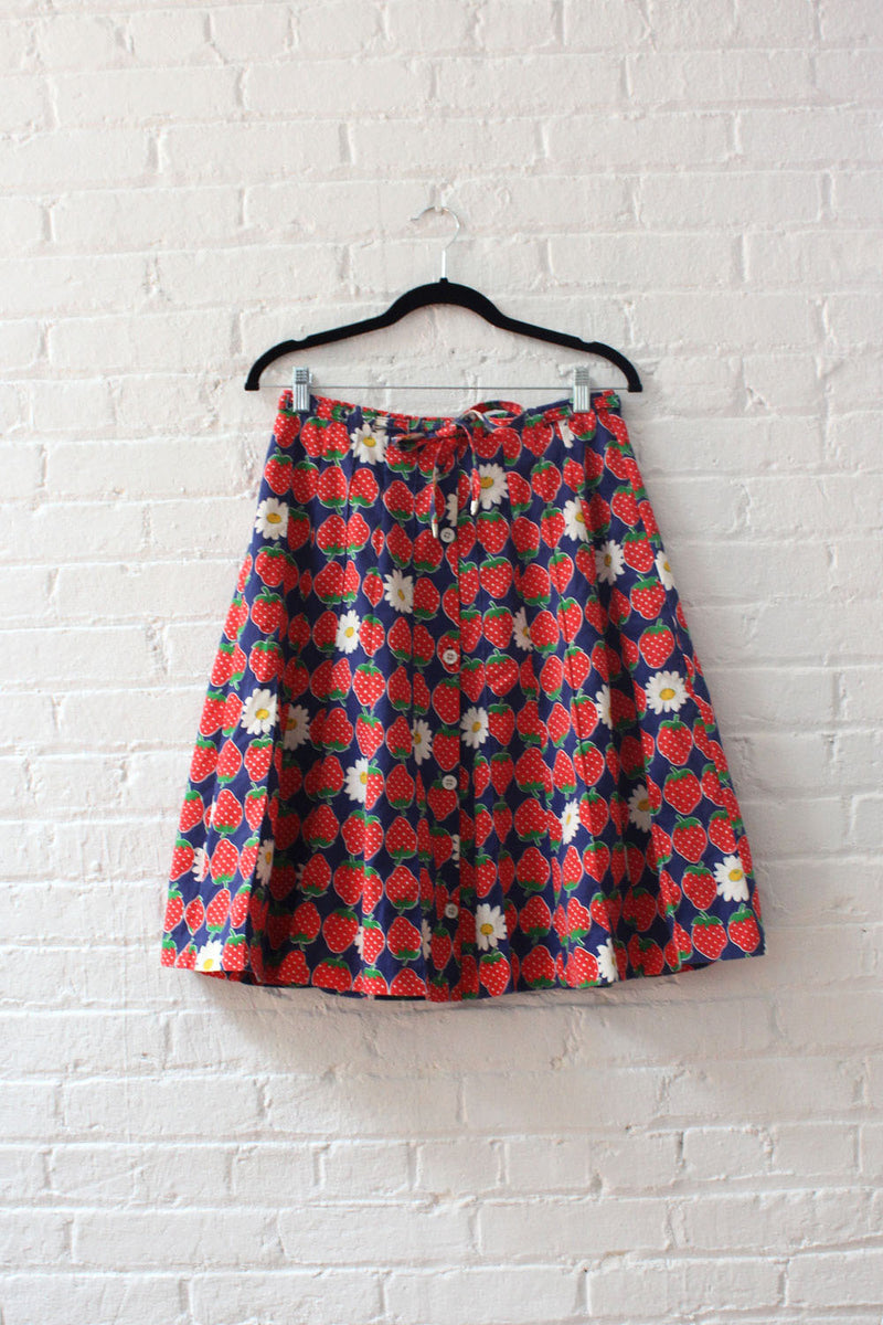 Strawberry Daisy Fields Skirt S/M