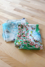 Ballet Print Silk Scarves (pair)