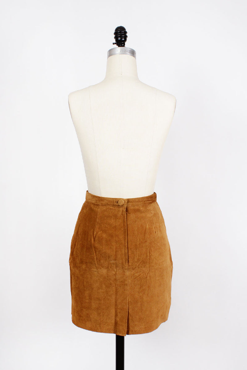 Cafe Suede Mini Skirt S