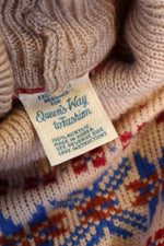 Tan Fair Isle Sweater Dress S/M