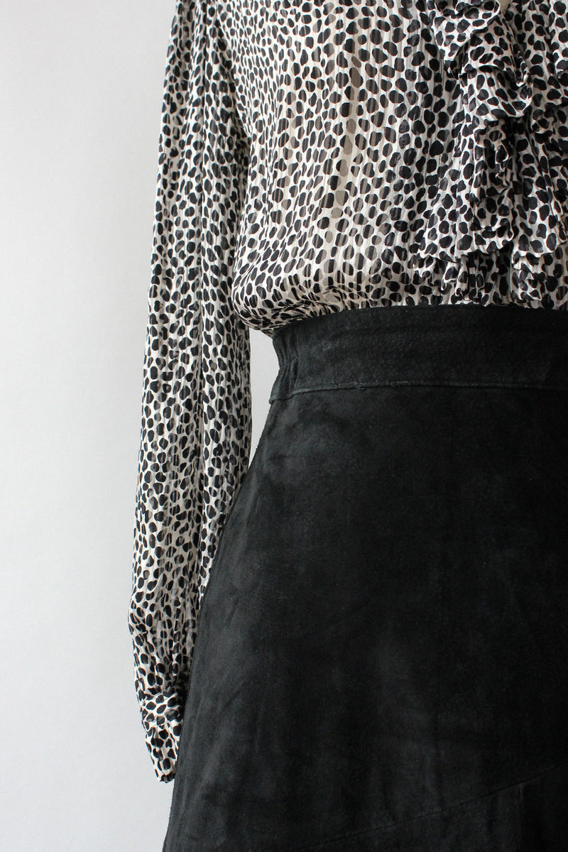 Suzy Suede Flare Skirt S/M