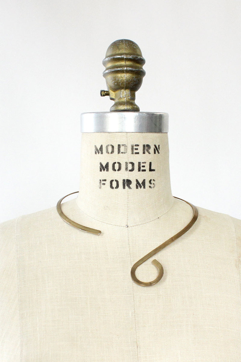 Curled Brass Choker
