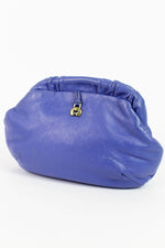 Etienne Aigner periwinkle clamshell leather bag