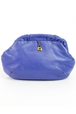 Etienne Aigner periwinkle clamshell leather bag