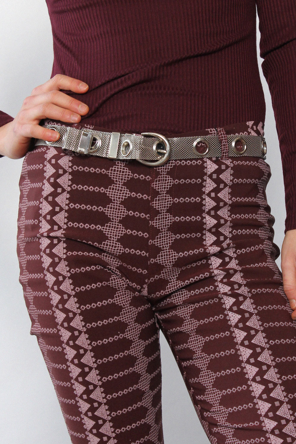 Purple Lilac Y2K Flares XS/S