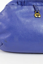 Etienne Aigner periwinkle clamshell leather bag
