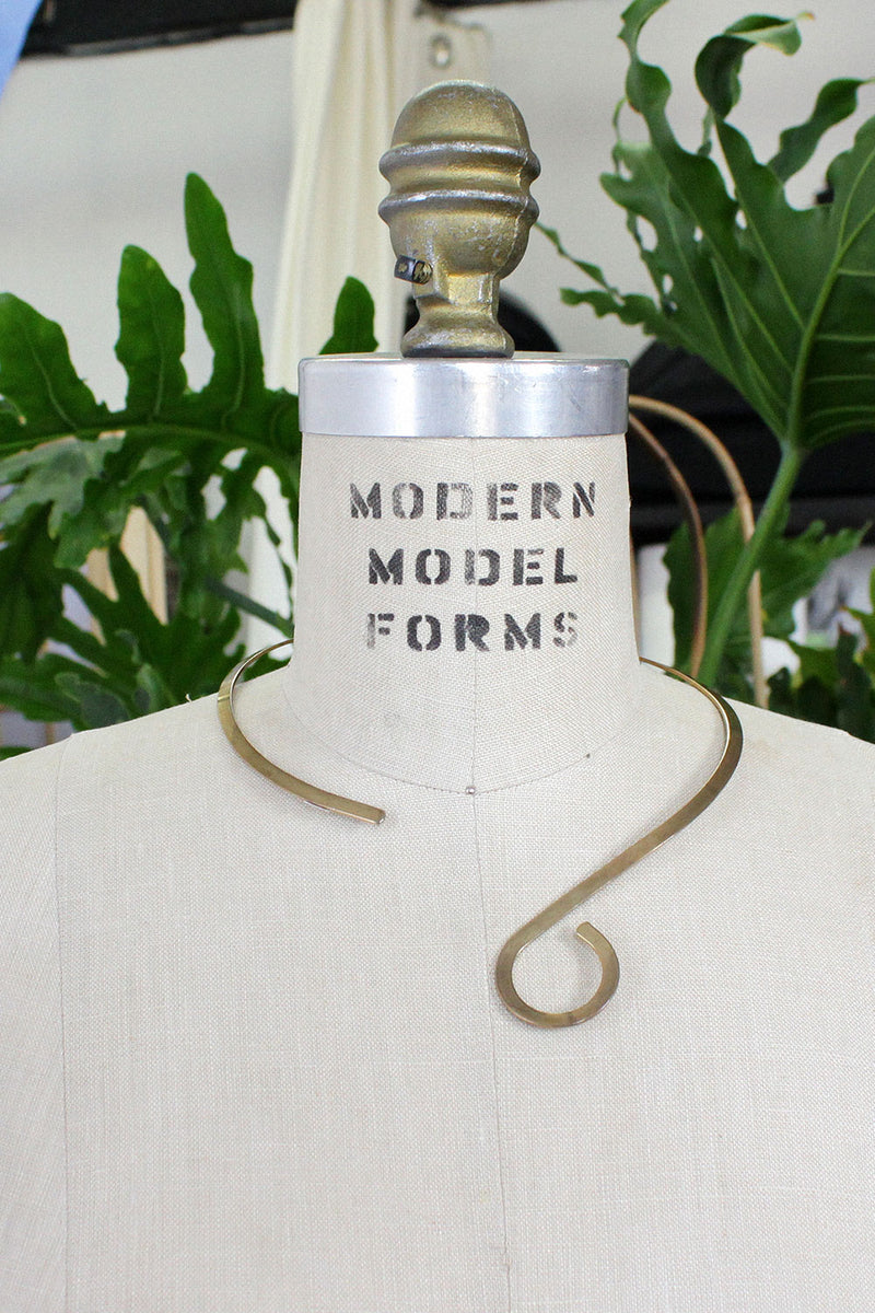 Curled Brass Choker